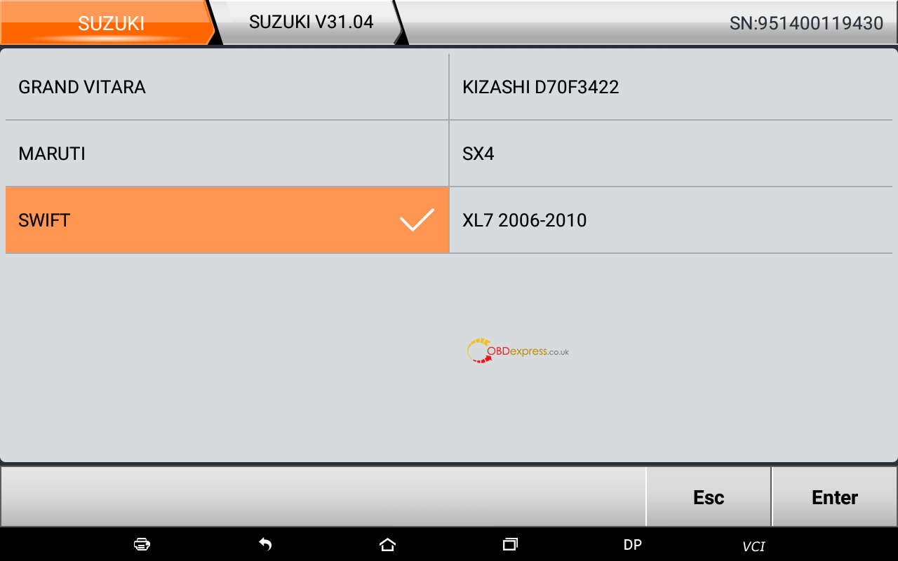 OBDSTAR supports Suzuki Swift mileage programming