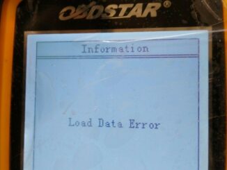 obdstar X300M "Load Data Error" Solution