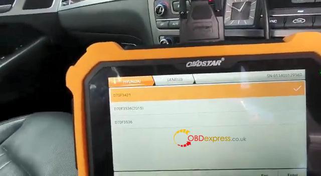 OBDSTAR X300 DP PLUS Hyundai Gensis 2015 Mileage Programming