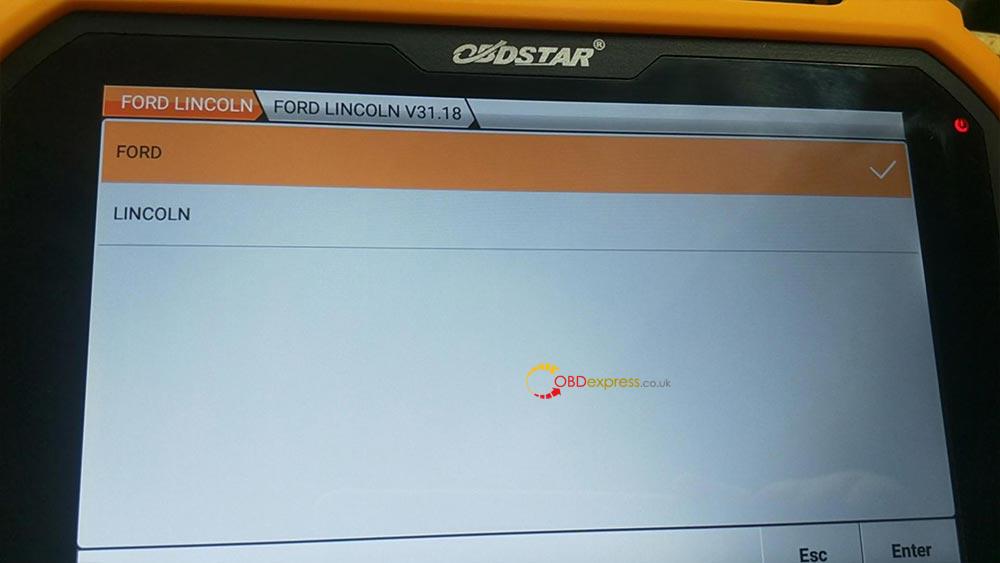 OBDSTAR adjustment function upgrade V31.18 (for Ford)