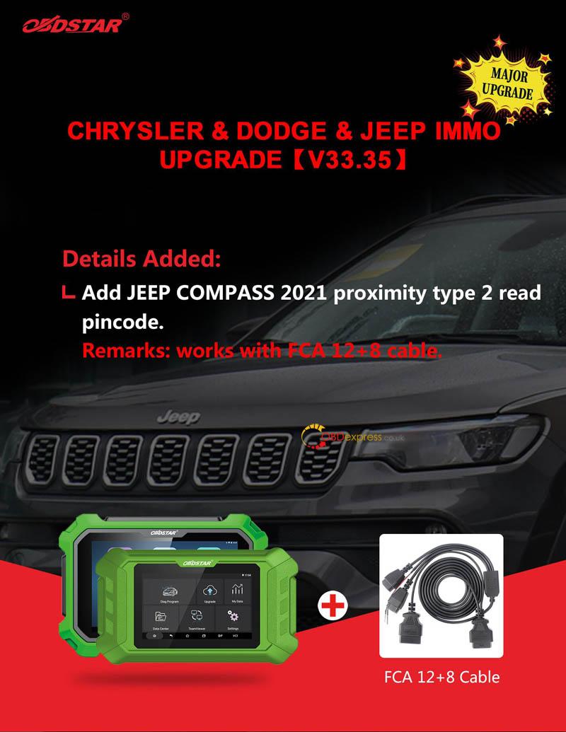 OBDSTAR Odometer Feature Update For 2020+ Jeep Suzuki Hyundai
