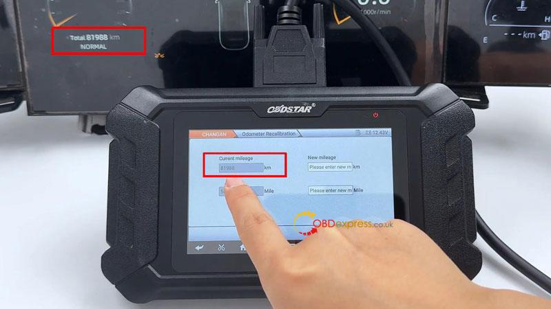How to recalibrate CHANGAN UNI-V cluster mileage with OBDSTAR ODO Master by bench