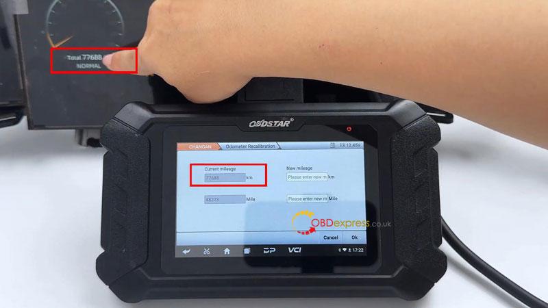 How to recalibrate CHANGAN UNI-V cluster mileage with OBDSTAR ODO Master by bench