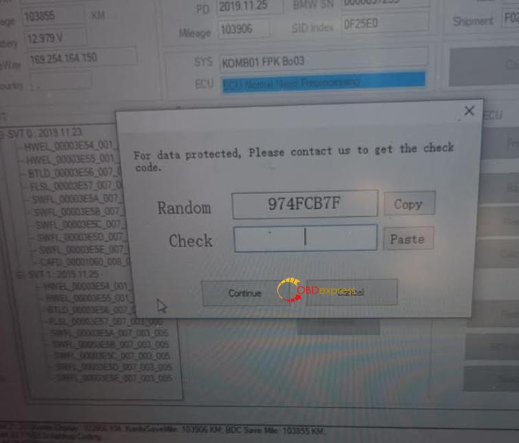 APPRO2 Reset BMW Mileage_How to Get Check Code