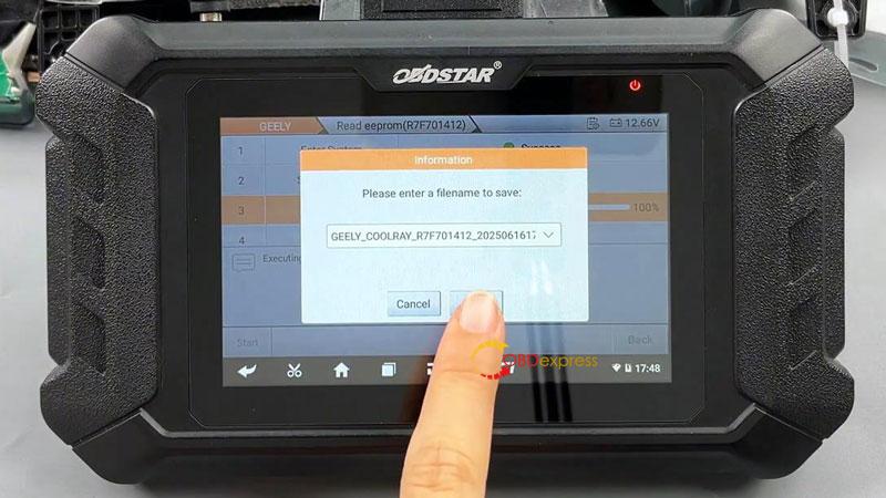 OBDSTAR ODO Master_Geely R7F701412 Dashboard Mileage Calibration