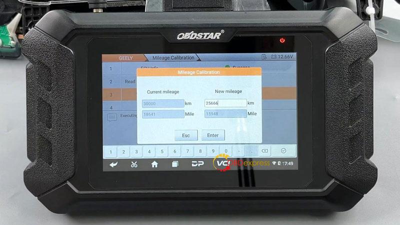 OBDSTAR ODO Master_Geely R7F701412 Dashboard Mileage Calibration