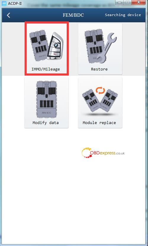 Yanhua Mini ACDP Module 38_BMW BDC2 Vehicle Mileage Reset