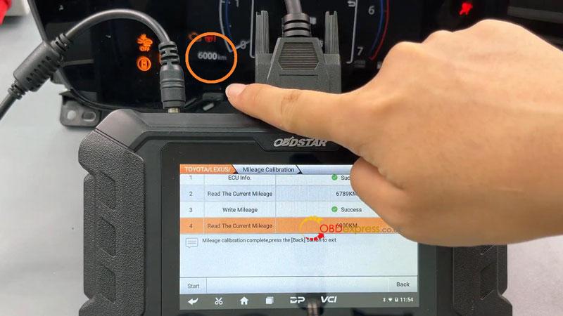 How to Calibrate Mileage TOYOTA R7F701441 Dash with OBDSTAR ODO Master