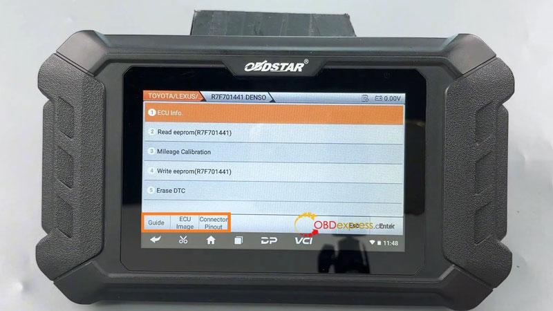 How to Calibrate Mileage TOYOTA R7F701441 Dash with OBDSTAR ODO Master