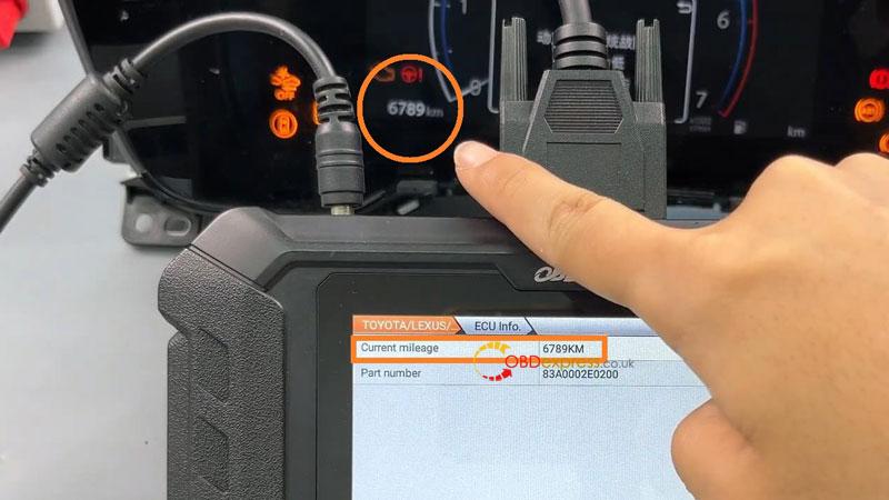 How to Calibrate Mileage TOYOTA R7F701441 Dash with OBDSTAR ODO Master