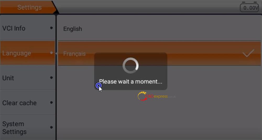 Changed language in OBDSTAR ODOMaster