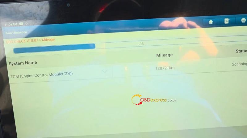 LAUNCH X431 PAD7 Query Actual Mileage of Mercedes-Benz W213