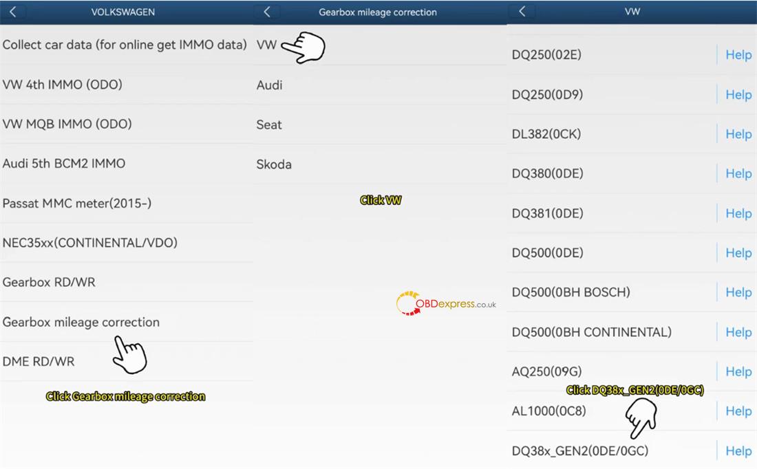 How to Correct VW DQ38x Mileage Using Yanhua Module 45